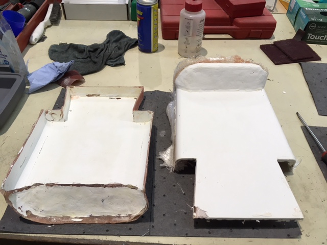 Final piece on the right fresh out of the mould on the left