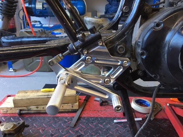 Custom made CNC aluminium rearsets