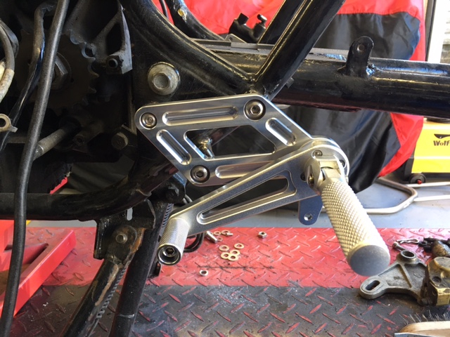 Custom made CNC aluminium rearsets