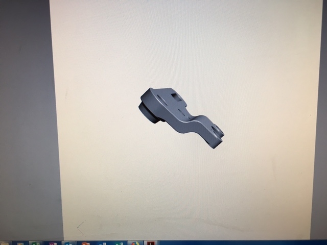 Custom parts design 3D modelling, rear brake caliper bracket