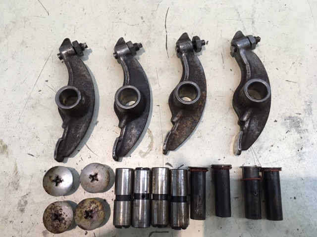 Yamaha XS650 Valve Train Components, before vapour blasting