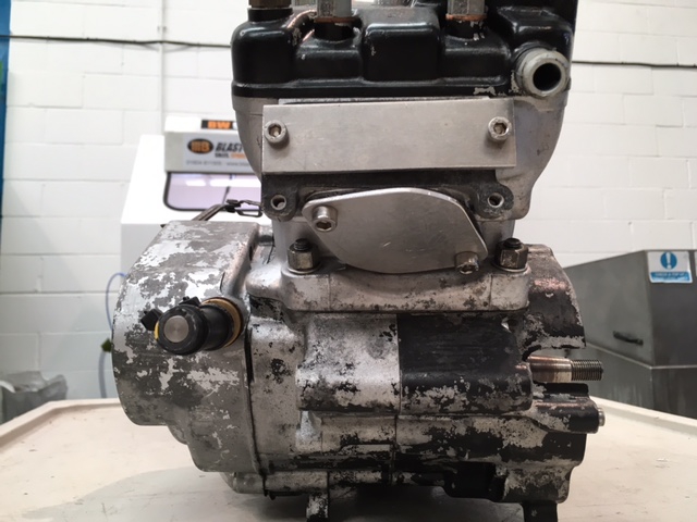 Cagiva Mito 125 complete engine prior to vapour blasting