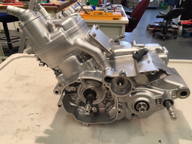 Cagiva Mito 125 complete engine after vapour blasting