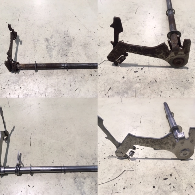 Yamaha XS650 Shift Shaft, before and after vapour blasting