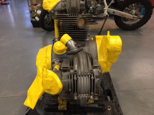 Classic Ducati 860 GTS Complete Engine, masked and blanked ready for vapour blasting