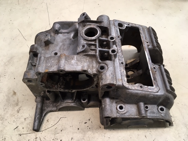 Yamaha XS650 Lower Crankcase, before vapour blasting