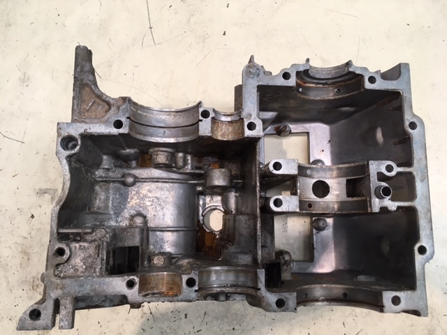 Yamaha XS650 Lower Crankcase, before vapour blasting