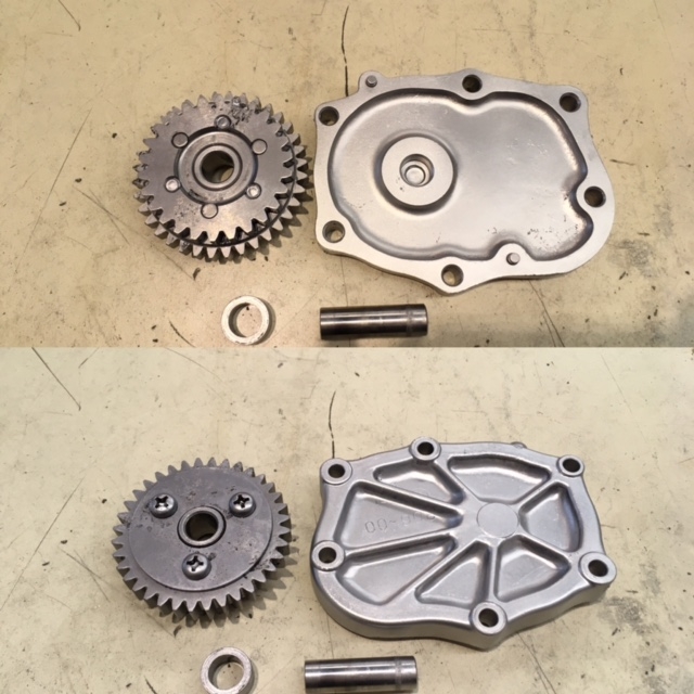 Yamaha XS650 Engine Components, after vapour blasting