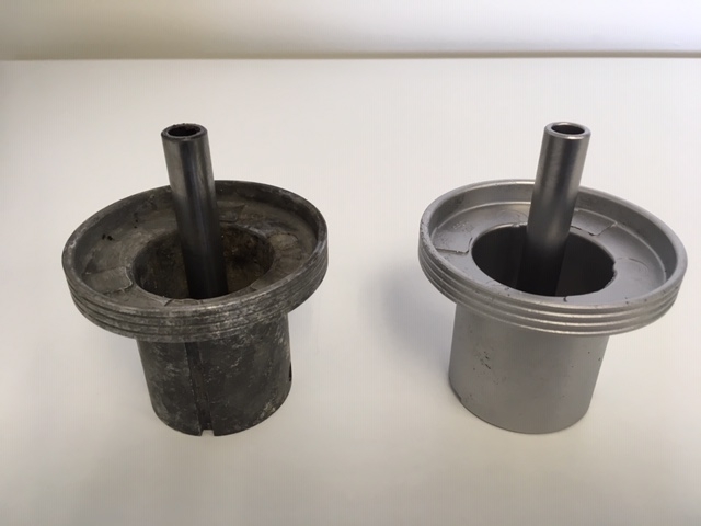 SU Carb Slide Before and After Vapour Blasting