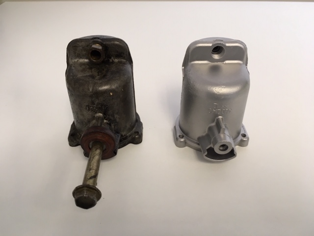 SU Carburettor Float Blowl Before and After Vapour Blasting
