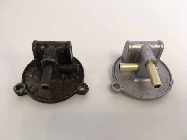 SU Carb Float Bowl Top Before and After Vapour Blasting